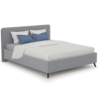 Кровать Миа 160х200 с подъёмным механизмом и дном серого цвета