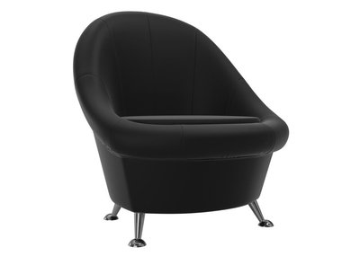 Кресло Амелия черного цвета (экокожа)