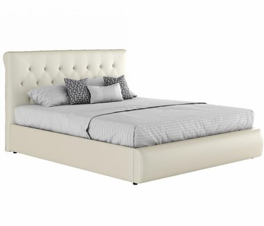 Кровать Амели 160х200 с подъемным механизмом белого цвета