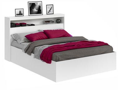 Кровать Виктория 180х200 белого цвета с блоком