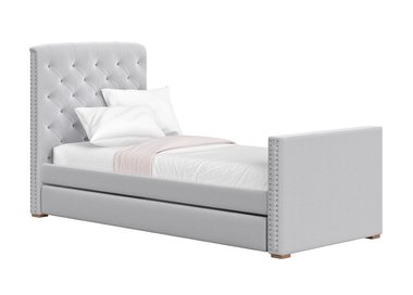 Кровать подростковая Elit soft 90х200 серого цвета
