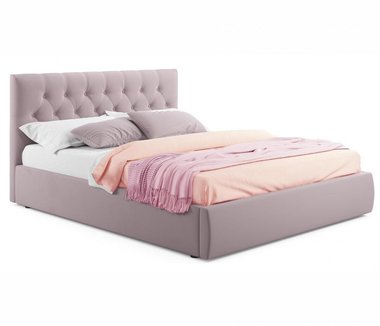 Кровать Verona 140х200 с подъемным механизмом серо-розового цвета