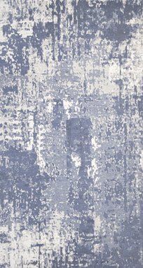 Ковер Elza Script серо-голубого цвета 80х150