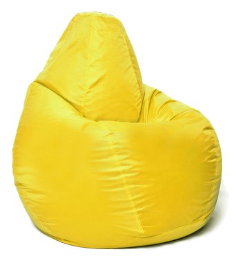 Кресло мешок Груша oxford желтого цвета L 