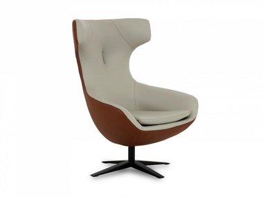Кресло Carruzo бело-коричневого цвета