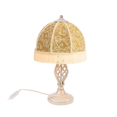 Настольная лампа с основанием бежево-золотого цвета