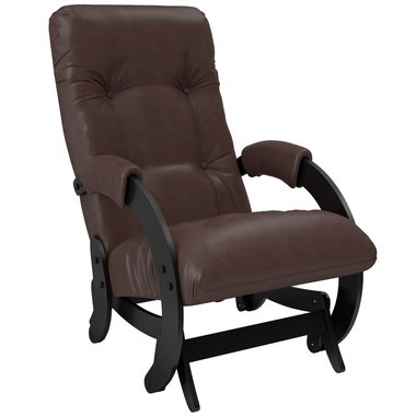 Кресло-глайдер Модель 68  с обивкой темно-коричневого цвета