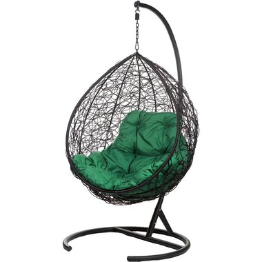 Кресло подвесное Tropica черно-зеленого цвета
