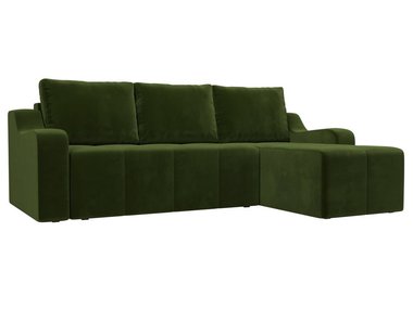 Угловой диван-кровать Элида зеленого цвета