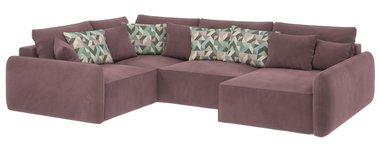 Угловой диван-кровать Портленд левый серно-розового цвета