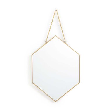 Зеркало в форме шестиугольника Uyova золотого цвета
