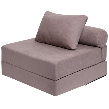 Бескаркасный диван-кровать Puzzle Bag L бежево-коричневого цвета