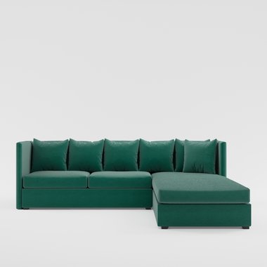 Угловой диван-кровать Neo зеленого цвета