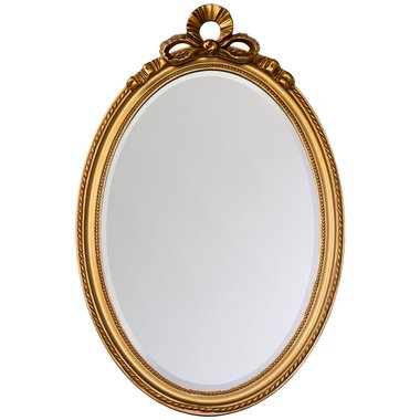 Зеркало настенное Полин в раме золотого цвета с эффектом патины 