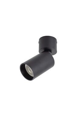Точечный накладной светильник из металла черного цвета