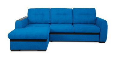 Угловой модульный диван-кровать Айдер синего цвета
