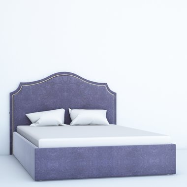 Кровать Violetta 200х200 с подъёмным механизмом фиолетового цвета