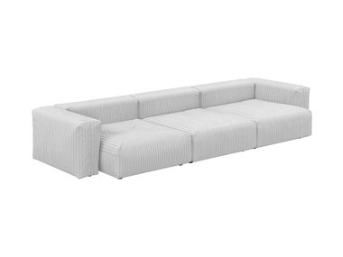Прямой модульный диван Sorrento светло-серого цвета