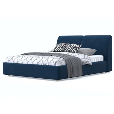 Кровать Бекка 160x200 синего цвета