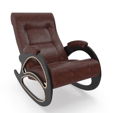Кресло-качалка модель 4 с отделкой из лозы венге/ Antik crocodile