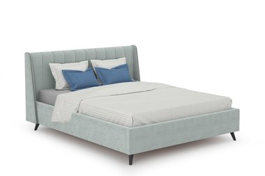 Кровать  Мелисса 160х200  без подъемного механизма серебристо-серого цвета