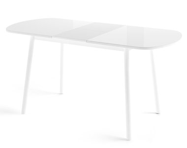 Раздвижной обеденный стол Раунд M белого цвета