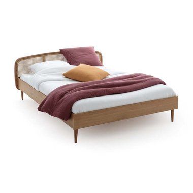 Кровать из дуба с реечным основанием Buisseau бежевого цвета