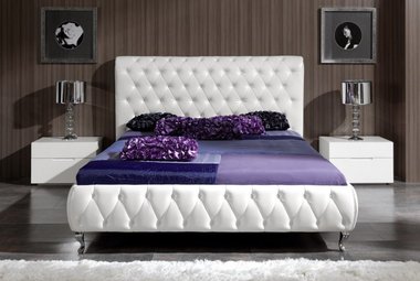 Двухспальная кровать Adriana белого цвета 160х200