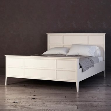 Кровать  Ellington белого цвета с изножьем 160х200