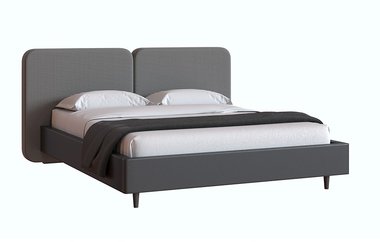 Кровать мягкая Интро 160х200 серого цвета