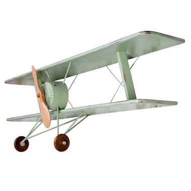 Полка-самолет Авиатор зеленого цвета