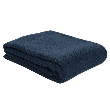 Полотенце банное фактурное Essential темно-синего цвета