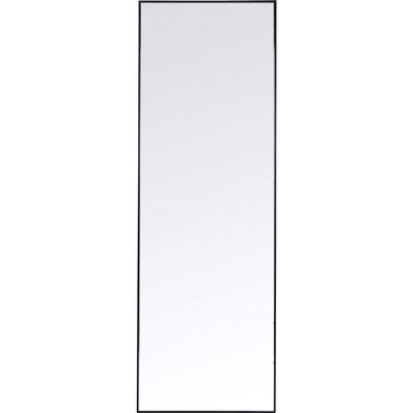 Зеркало Bella с черным лакированным профилем