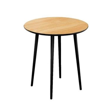 Круглый обеденный стол Спутник с темно-коричневыми ножками
