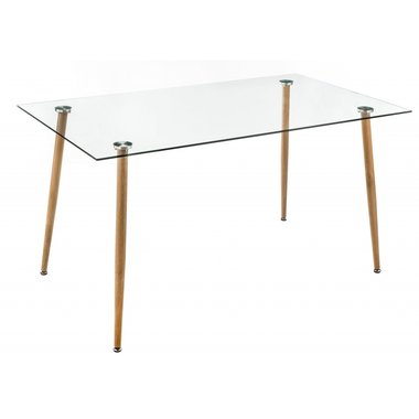 Обеденный стол Rober wood со стеклянной столешницей