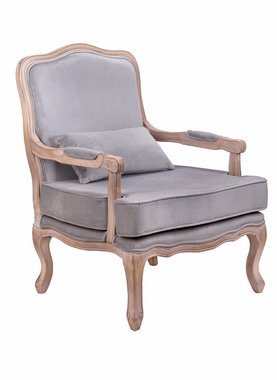 Кресло Nitro grey velvet серого цвета