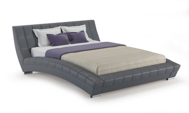 Кровать Оливия 160х200 темно-серого цвета