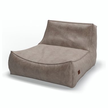Бескаркасное кресло Flat Lazy grey серого цвета
