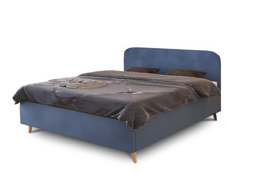 Кровать с подъемным механизмом Alcyone 140х200 синего цвета
