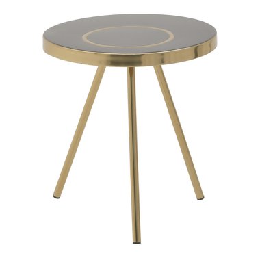 Кофейный столик из металла черно-золотого цвета
