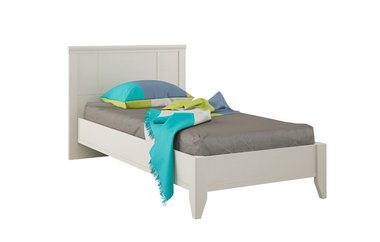 Кровать одинарная Кантри 90х200 бежевого цвета