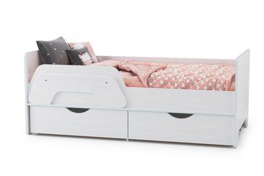 Кровать с ящиками Уна 80х160 белого цвета