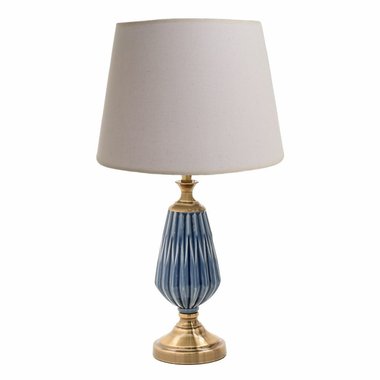 Лампа настольная с основанием сине-золотого цвета