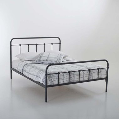 Кровать металлическая Asper 140х190 черного цвета