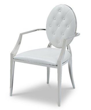Обеденный стул с белой обивкой