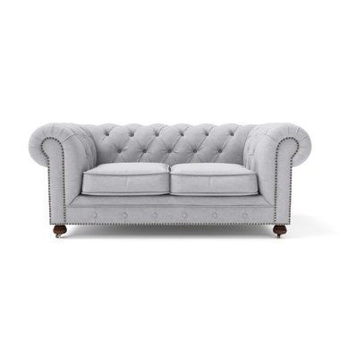 Раскладной диван Chesterfield Lux MTR светло-серого цвета