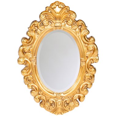 Настенное зеркало Леон золотого цвета