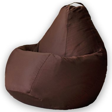 Кресло-мешок Груша XL Фьюжн коричневого цвета