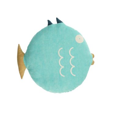 Подушка Delmare в форме рыбы бирюзового цвета 