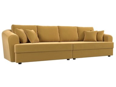 Прямой диван-кровать Милтон желтого цвета